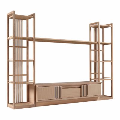 China Sustainable hot sale modern design fitted with cabinet floor display stand rack/wooden shelf rack (optional) for sale