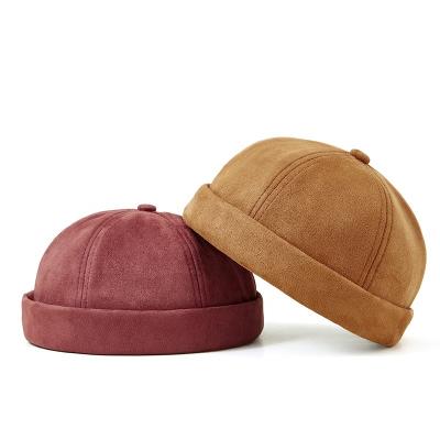 China JOINT owner New Korean fashion autumn and winter headless hat men and women's fashion round lid bowler skin outdoor hat for sale