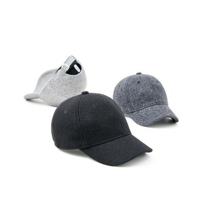 China Japanese wool baseball hat COMMON short brim autumn and winter new simple and soft for men and women Duck Tongue Hat warm for sale