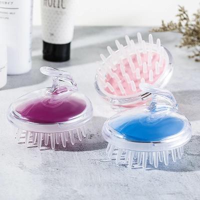 China Creative Round Head Massage Comb Hair Brush Round Head Comb Hair Brush Massage Artifact Shampoo Silicone Washing Hair Brush for sale