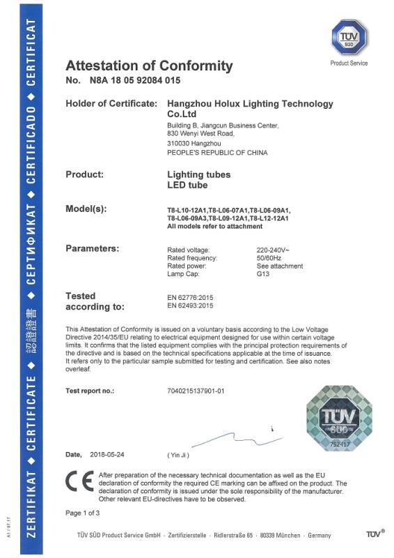 CE - Holux Lighting (Hangzhou) Limited