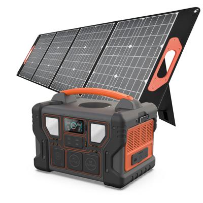 China Type C 500w Portable Power Station 110v 220v Mini All In One Home Portable Solar Power Generator for sale