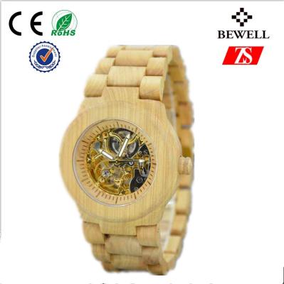 China Classic Bamboo Wrist Watch For Boys And Girls , Wood Skeleton Watch for sale