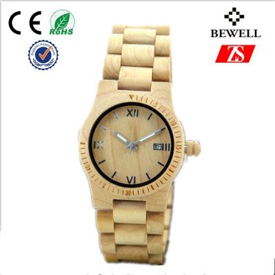 China Elegant Non Toxic Bamboo Unisex Wrist Watch With Custom Logo for sale