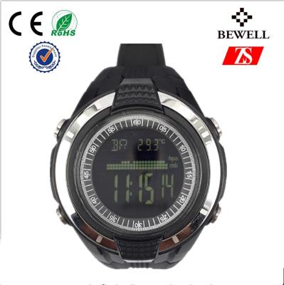 China 100% Eco - Friendly Silicone Wrist Watch , Black Waterproof Sports Watch for sale