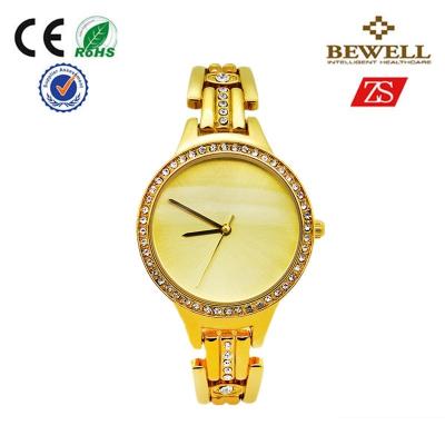 China Luxury Golden Dial Alloy Watches With Big Face , Ladies Wrist Watches for sale