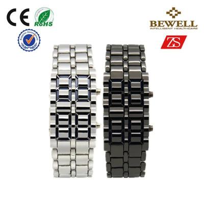 China Business And Casual Couple Wrist Watches With Red Blue Lava LED for sale