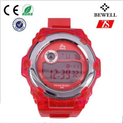 China Bewell Round Face Water Resistant Silicone Watch For Women 1 Year Warranty for sale