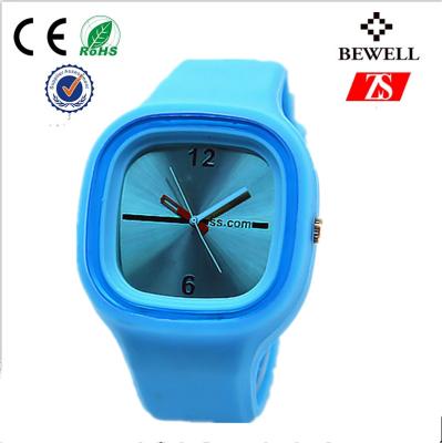 China Promotional Gift Blue Rubber Silicone Jelly Watch For Children / Kids for sale