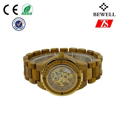 China Luxury 3ATM Automatic Silkwood Watch With Custom Logo , Men Wood Watches for sale