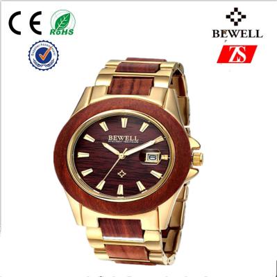 China 100% Natural Wood And Steel Watches for sale