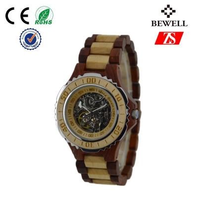 China Red Sandalwood Watches / Automatic Wooden Watch 1 Year Warranty for sale