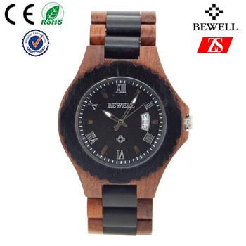 China Japan Movement Wooden Wrist Watch With Spring Buckle , Logo Customized for sale