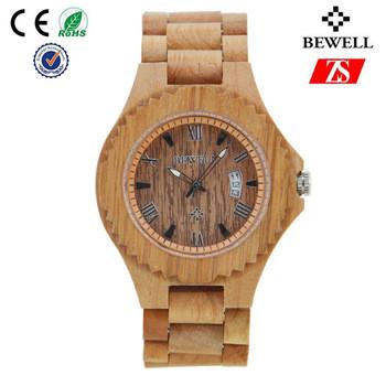 China Old Annatto Wooden Wrist Watch With Japan Quartz Movement , ROHS FSC Standard for sale