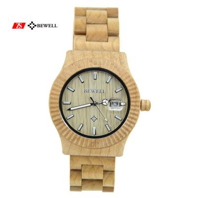 China Wood Grain Watch With Maple , Wooden Hand Watch With Sandawood Case for sale