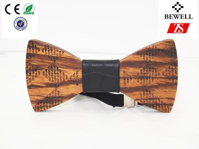 China Eco Friendly Handmade Wood Accessories / Zebra Wooden Bow Ties For Men , OEM ODM Service for sale