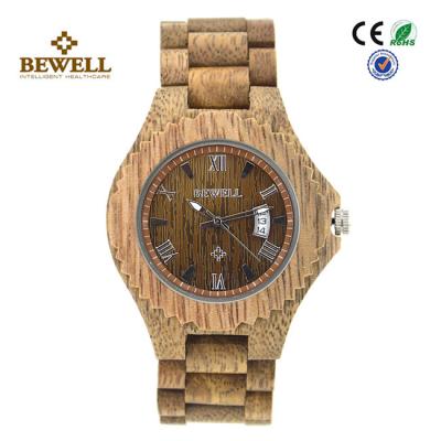 China Leisure Stylish Personalized Waterproof Wooden Watch With Calendar And Japan Movement for sale