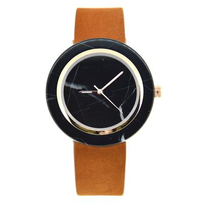 China Fashion Slim Stone Quartz Watch , Elegant Luxury classic black marble watch for sale