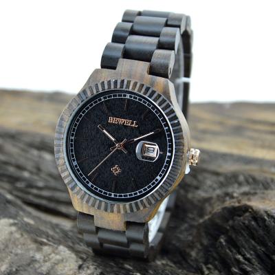 China Custom Black Sandalwood Womens Wooden Watches With 12 Months Warranty for sale