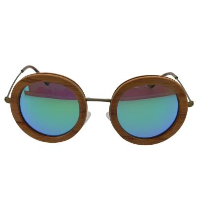 China Eco-Friendly grain Wooden frame Sunglasses UV 400 protection for sale