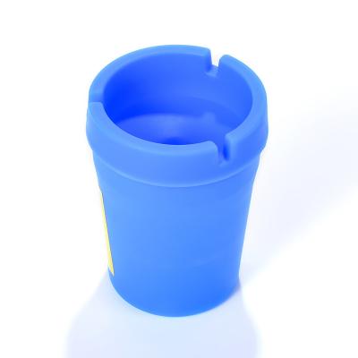 China Wholesale Custom ABS Butt Portable Cheap Bucket Ash Tray Cup CLASSIC WOWO TECH LOGO Car Ashtray Plastic for sale