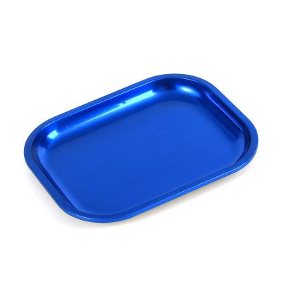 China Tin Wholesale 7 Inches Classic Tobacco Metal Rolling Tray Custom Made Tin Rolling Tray For Smoke for sale