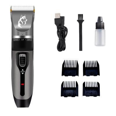 China Bladle Viable Low Noise Dog Hair Clippers Cats Cordless Rechargeable Electric Pet Hair Clippers Dogs Grooming Kit for sale