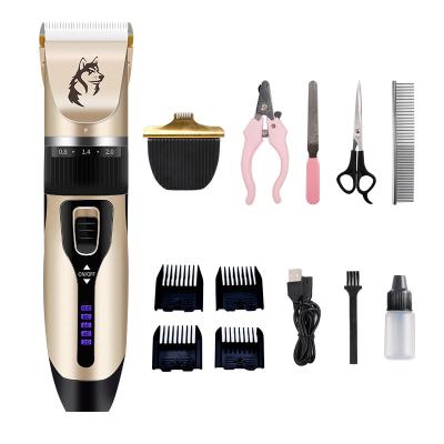 China Wholesale Price Selling USB Dog Hair Cutter Viable Electric Rechargeable Chinese Pet Hair Cleaning Trimmers for sale