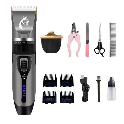 China Professional Grooming Cutter Cat Dog Haircut Shaver Viable Electric Pet Machine Dog Hair Trimmer Razors Hair Grooming Cutter for sale