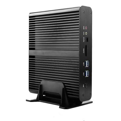 China Aluminum Alloy Brushed Case Intel Core i7 4500U Dual LAN 300M WIFI Fanless Mini Gaming Desktop PC With 8GB Ram 128GB SSD for sale