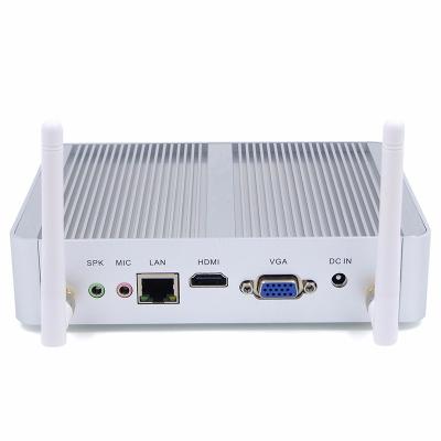 China Cheap Fanless Mini PC with Dual Core Intel celeron N3050 4GB Ram 64GB SSD 300M WIFI 12V Wind10 for HTPC Desktop Work No Monitor for sale