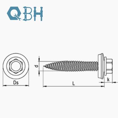 Chine Vis bimétallique autotaraudeuse SS304 SS316 pour solaire à vendre