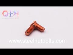 Copper Plated Welding M3 Stainless Steel Hex Head Bolts Din hex flange bolt