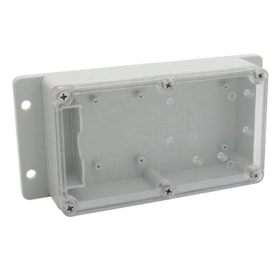 China Universal plastic electronic device enclosure 158*90*46 mm with transparent cover for outdoor electronic waterproof junction box for sale