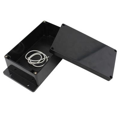 China Universal Black Color Plastic Electronic Device Enclosure With Ear Junction Box Outdoor Enclosures Electronics Waterproof Box for sale