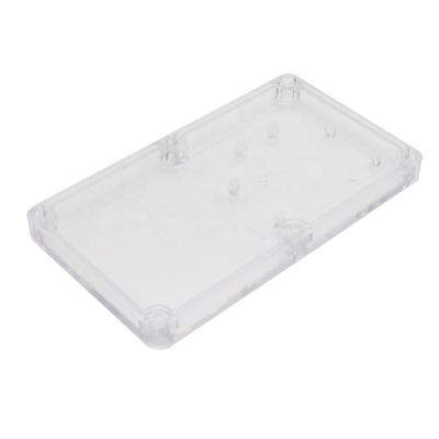 China Outdoor Waterproof Electrical Junction Box Gray Color Clear Lid Plastic IP67 Custom Plastic Enclosure For Power Supply ABS+PC for sale