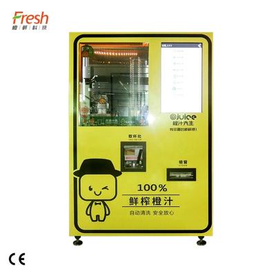 China Intelligent Automatic Hotels Self Service Orange Juice Vending Machine For Railway Station for sale