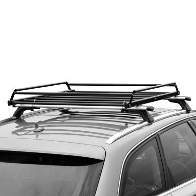 China Black Car Carrier Cargo Rack Steel Roof Easy Installation Simple Type Single Type Top Roof Rack for sale