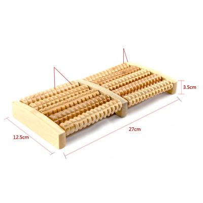 China Cheap Foot All Natural Wooden Roller Foot Massager Professional Body Health Care Body Massage Tool for sale