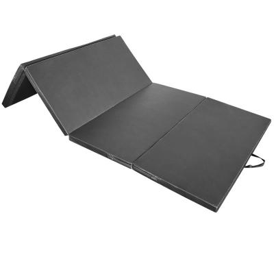 China EPE Pearl Cotton (Thick Triple Folding (External) Leather Inner Exercise Mat) / PU With Protective Grips Home Gym Flooring for sale