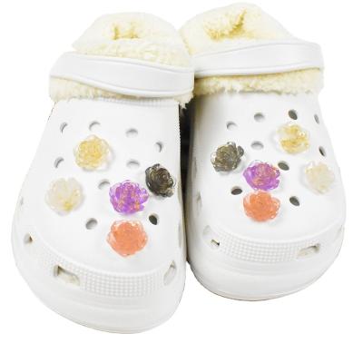 China Eco-froendly Flower Buckle Rose Shoe Jewelry Decorative Accessories Flowers Decoration For Shoes Market for sale