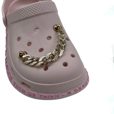 China Eco-froendly Decorative Shoe Jewelry Accessories Shoe Charms Decoration Buckle Shoe Accessories Shoe Decorative Chain for sale