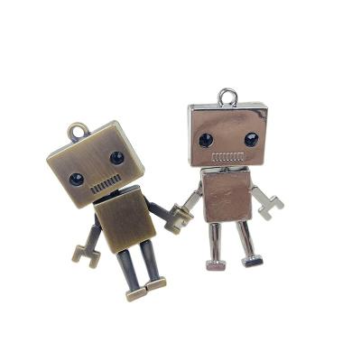 China Eco-froendly Shoe Jewelry Accessories Decorative Shoe Charms Detachable Decoration Buckle Robot Shoe Buckle Metal for sale