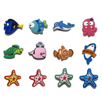 China Eco-froendly Shoe Decoration Charms Soft PVC Slippers Sandals Hole DIY Shoe Beach Charm Decoration for sale