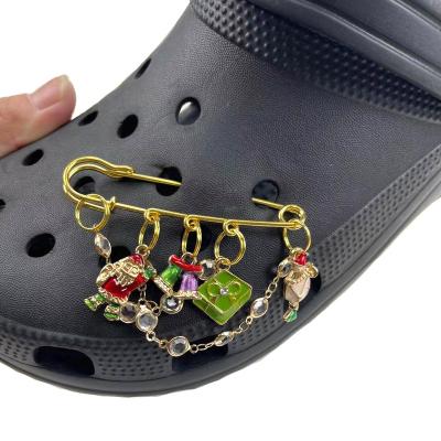 China Eco-froendly Metal Shoe Decorations Buckle Clips Christmas Decoration Accessories Festival Decorative Shoe Ornaments Buckle for sale