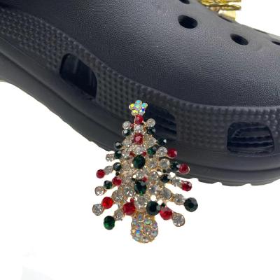 China Eco-froendly Shoe Jewelry Christmas Tree Decoration Accessories Holiday Metal Decorative Shoe Charms Decoration Buckle for sale