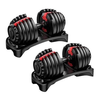 China Easy Weight Adjustment Cheap Dumbbell Set Weights Home Gym Fitness Equipment Smart Adjustable Dumbbell for sale