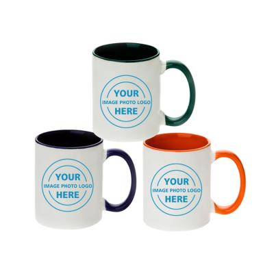 China Sustainable Coffee Mugs Customize Logo Ceramic Mugs Color Inside Custom Logo Ceramic Mug With Customizable Logo Coffee Mug for sale