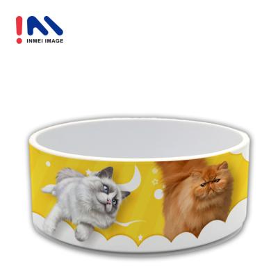 China 2021 New Design Viable Custom Made Photo Luxury Personalized Sublimation Ceramic Cat Bowl for sale