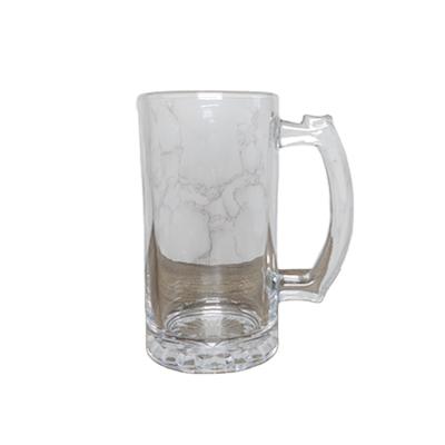 China Viable Coated Clear Glass Mugs Sublimation 16oz Beer Mug Sublimation Blanks Mug for sale